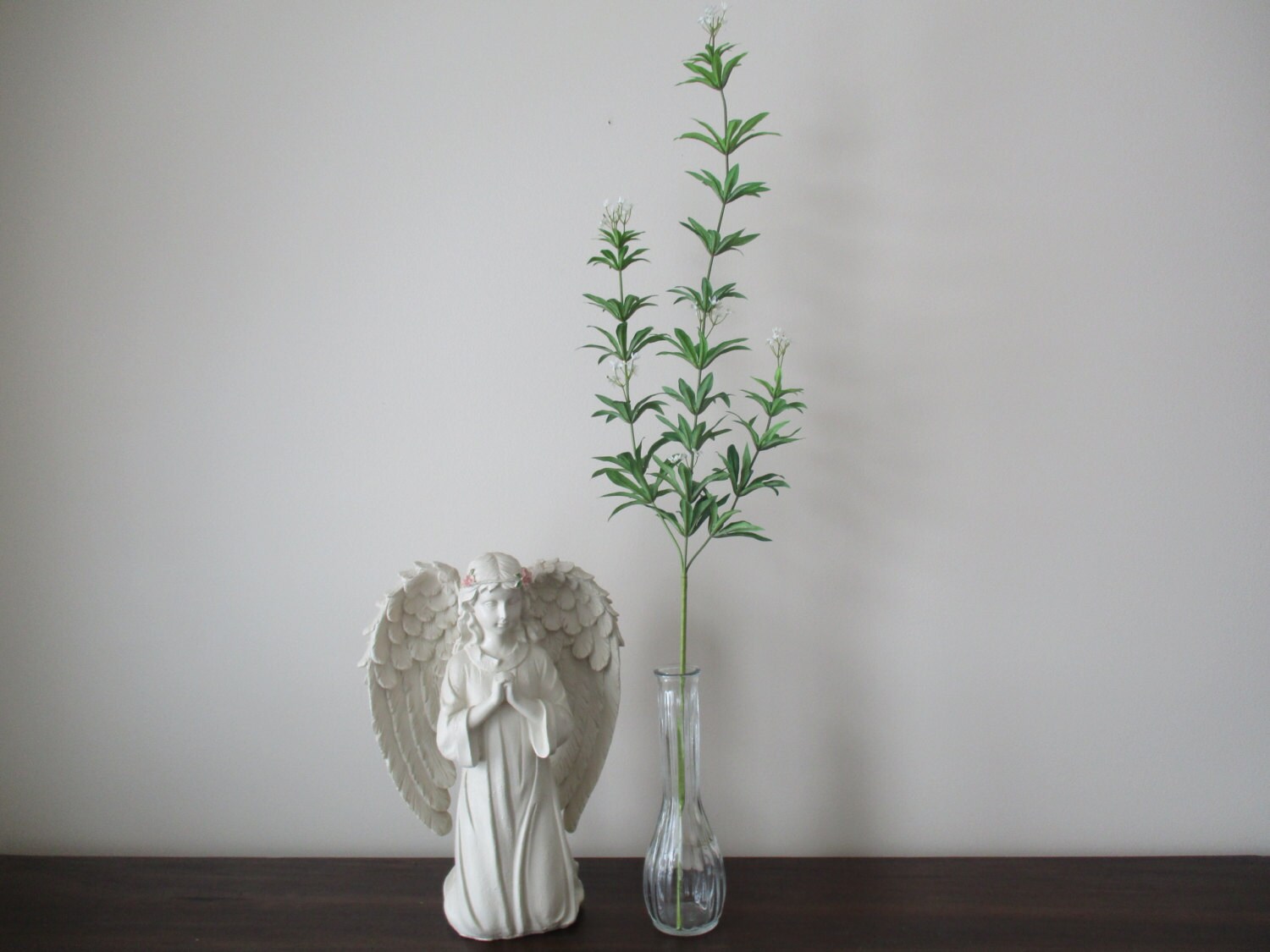 3 Stems White Flowers 32" Tall Silk Foliage Flower Stem DIY Silk Floral