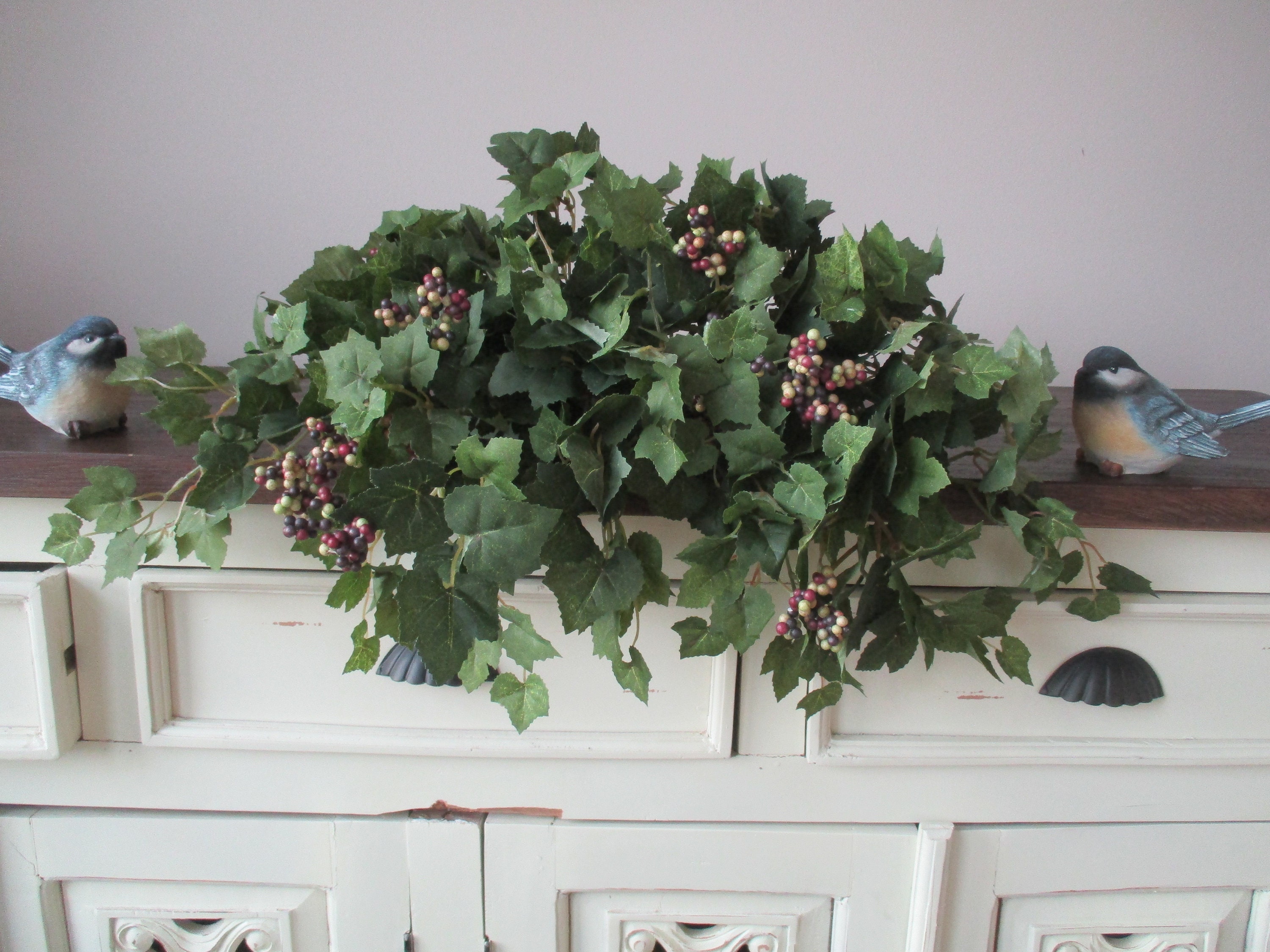 Silk Plant Ivy Shelf Decor Greenery Shelf Topper Home Accent Etsy
