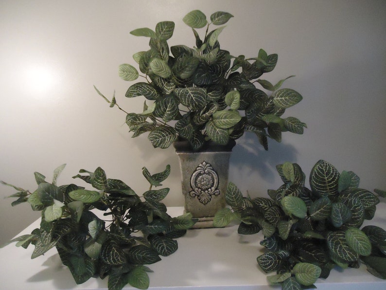 3 Large Silk Plants Floral Bushes Greenery Artificial Floral Etsy