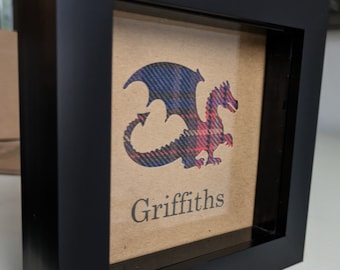 Welsh Dragon/Heart Tartan Picture