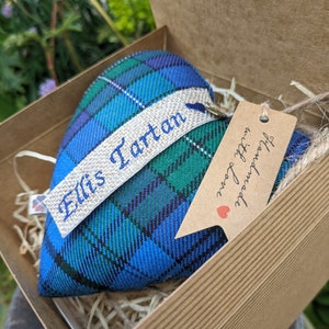 Welsh Family Name Tartan Hearts