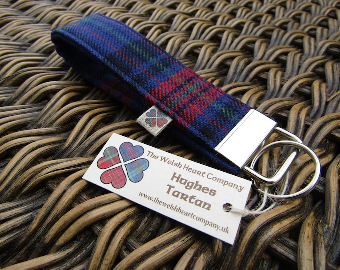 Featured listing image: Welsh Tartan Swatch Keyring Fob