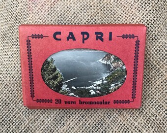 Capri Italy Souvenir Photographs Complete set of 20 Bromocolor Photos Travel Souvenir