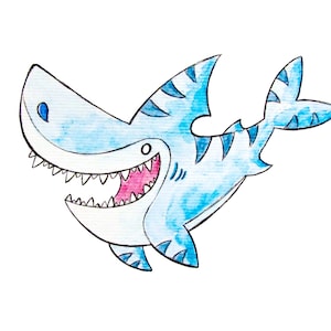 Shark Monster 8x10 Print