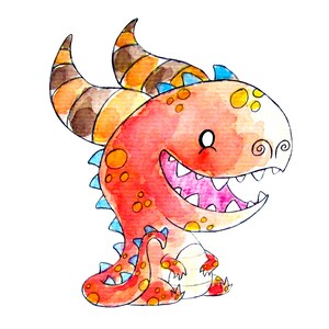 Dragon Monster 8x10 Print