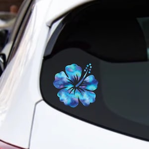 Hibiscus Flower Vinyl Decal | Laptop Decal | Water Bottle Decal | Car Decal