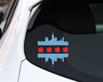 Chicago Teachers Flag Vinyl Decal | Laptop Decal | Water Bottle Decal | Car Decal