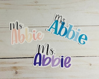 Teacher Name Decal | Laptop Decal | Water Bottle Decal | Car Decal