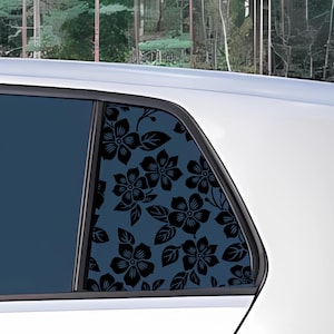 Floral Print #180 Car Decal – 2 pieces (one for each side) - Vinyl Decal for Car Window, Quarter Window – Car Accessories, Car Decor