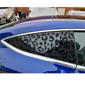 Leopard Print Car Decal – 2 pieces (one for each side) - Vinyl Decal for Car Window, Quarter Window – Car Accessories, Car Decor