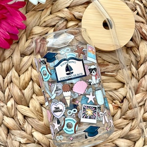 TSITP Theme Cup / Cousins Beach Cup Tumbler / Girls Gifts / Gifts for Her / Cute Glass Cup / Iced Coffee Cup