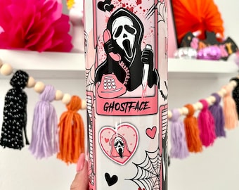 Scary Halloween Tumbler / Cute Ghost Cup / Gifts for Her / Halloween Gifts / Halloween Tumbler / Halloween Cup / Stainless Steel Cup