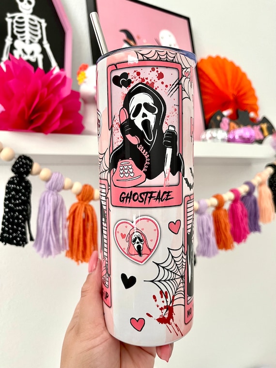 Scary Halloween Tumbler / Cute Ghost Cup / Gifts for Her / Halloween Gifts / Halloween Tumbler / Halloween Cup / Stainless Steel Cup