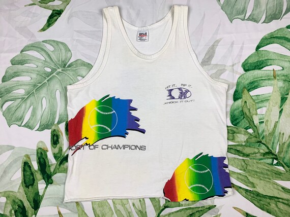 90s Cropped Tank Top Vintage Crop Tank Large - image 1