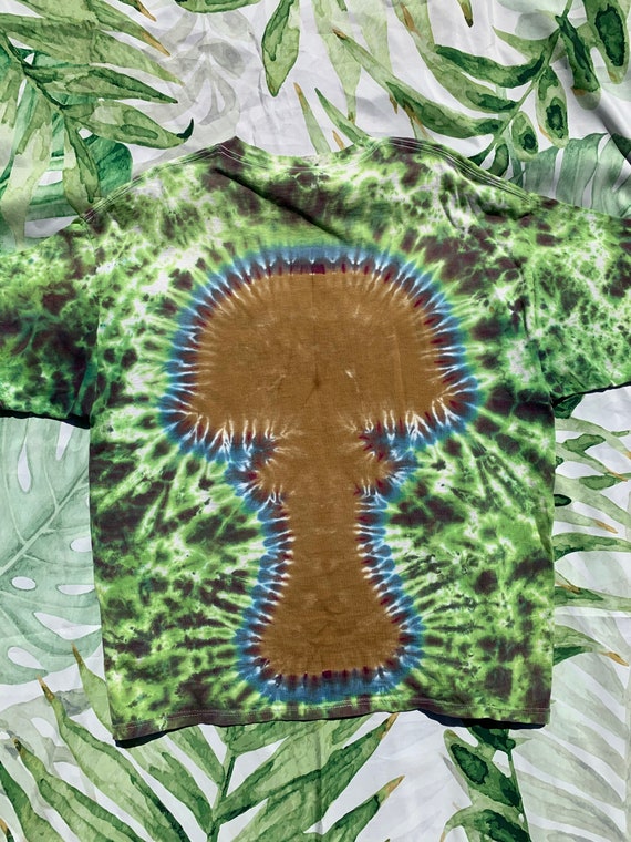 Vintage Tie Dye Mushroom Tshirt Streetwear Tiedye… - image 7