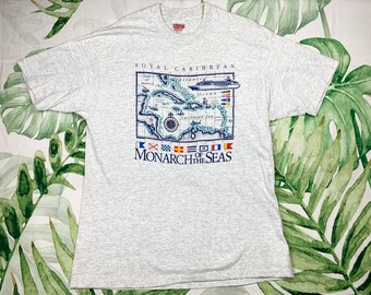 Single Stitch 90s Royal Caribbean Tshirt Monarch of the Seas T Shirt Souvenir T-Shirt XL