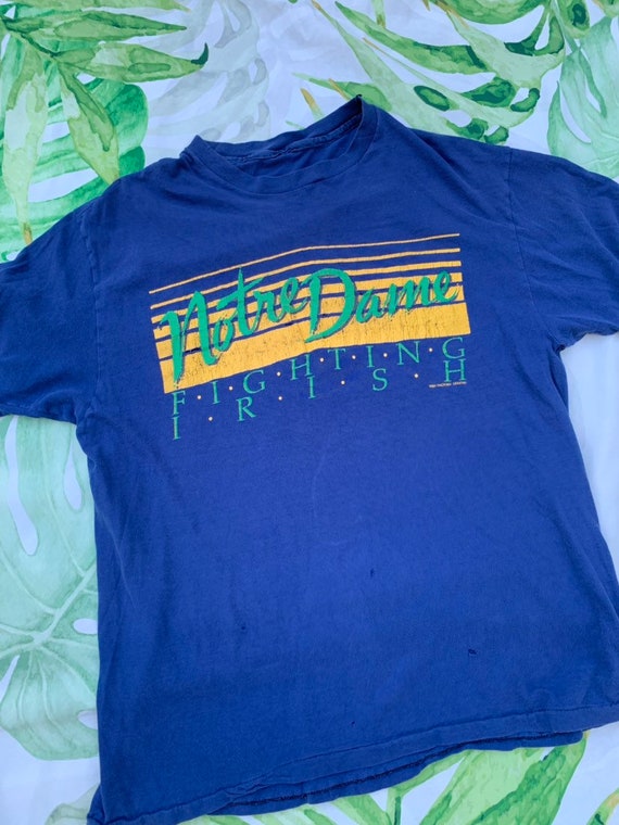 Vintage Notre Dame University Tshirt M Single Sti… - image 1