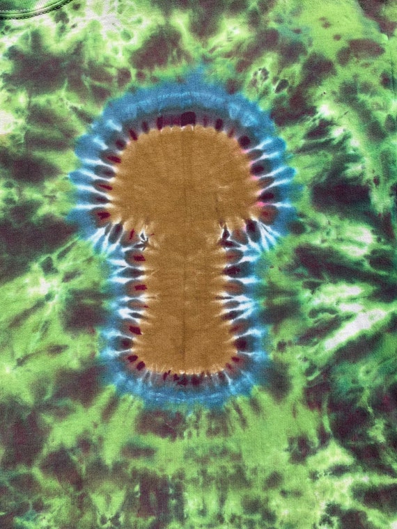 Vintage Tie Dye Mushroom Tshirt Streetwear Tiedye… - image 4