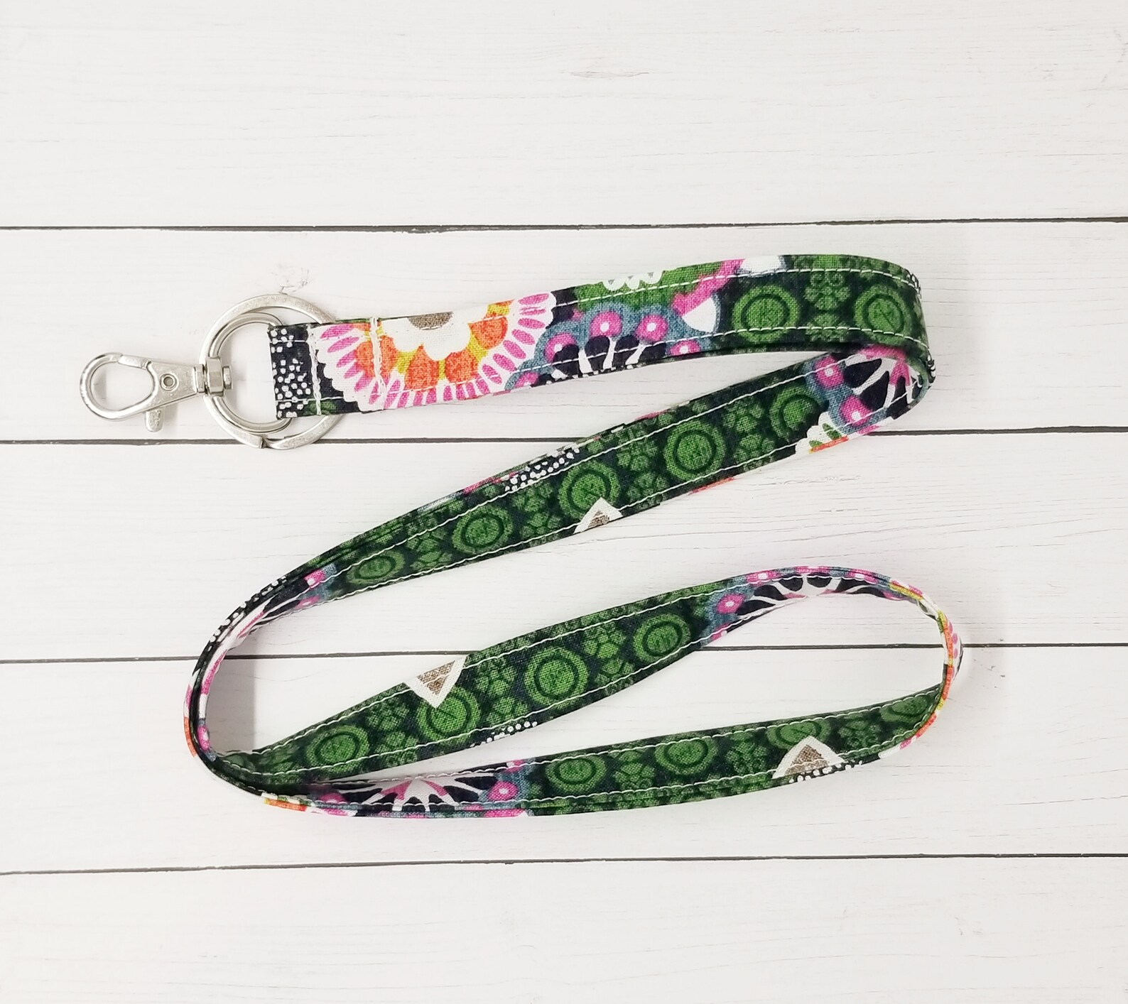 Floral ID Wallet Lanyard Wallet Lanyard Student ID Lanyard Etsy