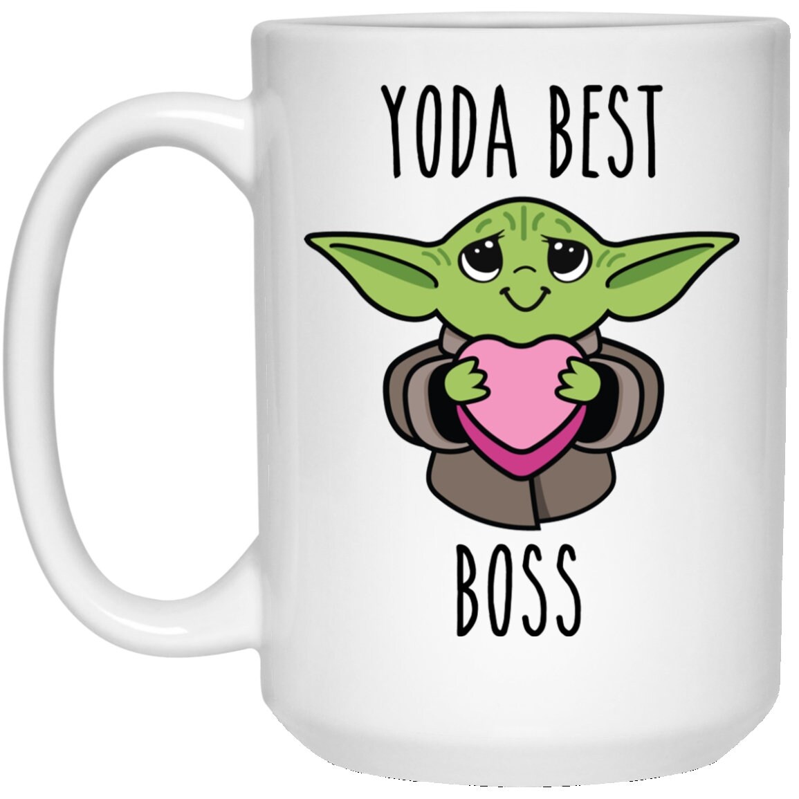 Baby Yoda Mug Yoda Best Boss Mug Funny Baby Yoda Mug Baby Etsy