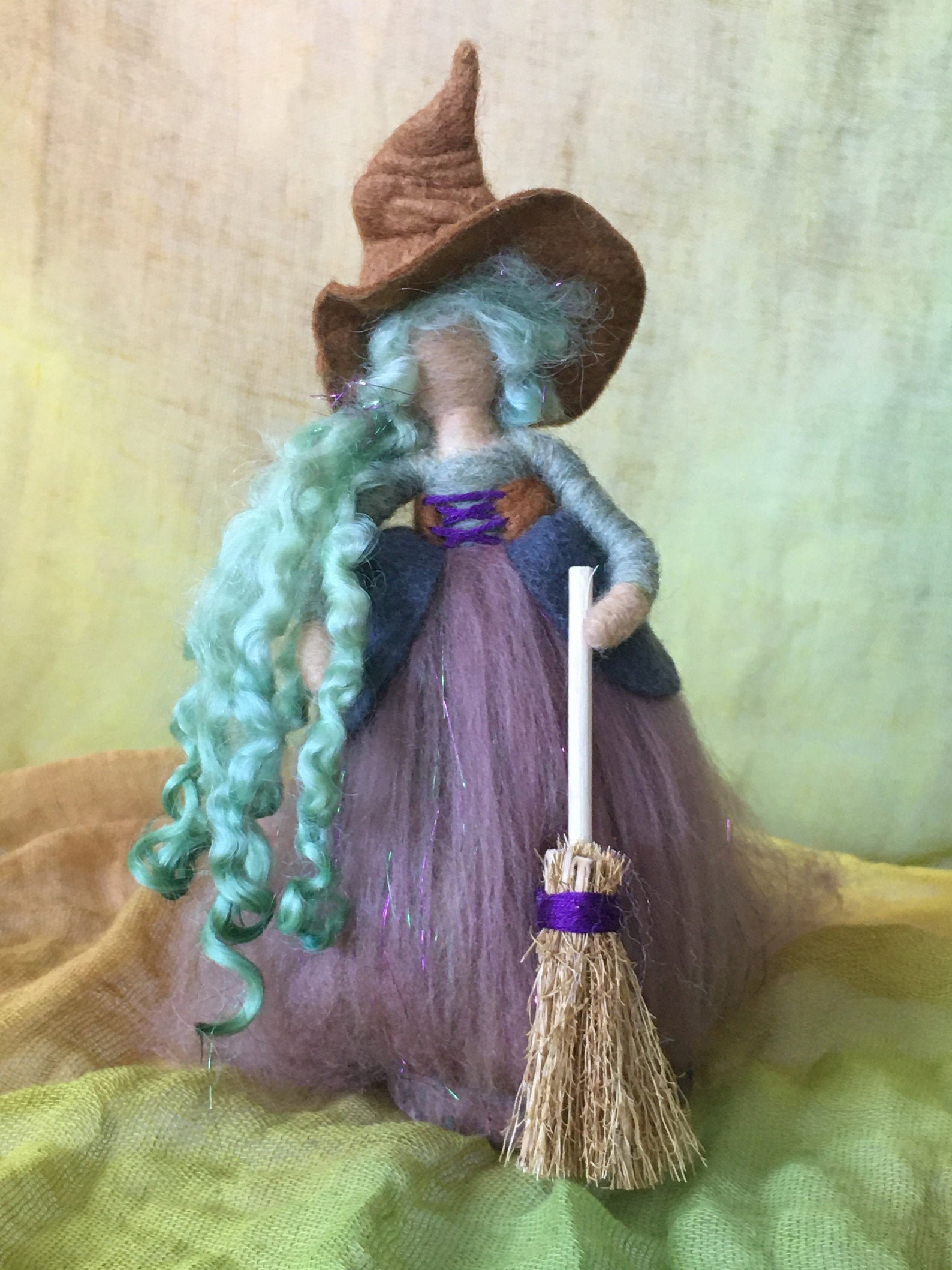 Needle felt witch needle felt halloween witch needle felt Etsy