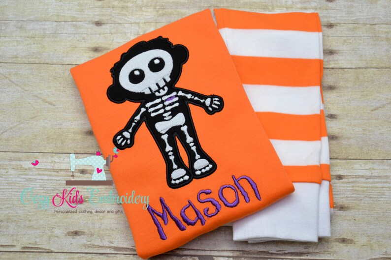 Glow in the Dark Pajama Halloween pajama Halloween pj boy girl kid child toddler infant baby custom personalized mongram fall pajama