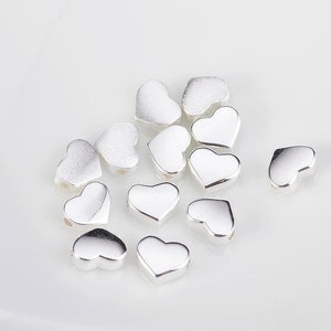 925 sterlingzilveren spacerkralen, armband spacer, kettingkraal, hartkraal, zilveren kraal, bulk spacerkralen, sieradenkralen 6 mm