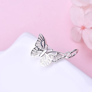 925 Sterling Silver Charms, Silver Butterfly Charm Pendant, Earring Charms, Necklace Charms, Necklace Pendant,Craft Supplies,Jewelry Charms