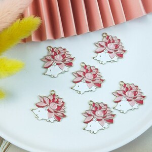 10/20PCS Cartoon dierlijke egel email charme, drop olie legering charme hanger, earring ketting sieraden charmes voor earring ketting maken