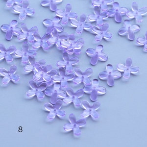 50PCS Multi Color Czech Glass Flower Petal Beads 12 mm Flower Petals Floral Glaze Beads Czech Charms Beads For Earring Necklace Bracelet