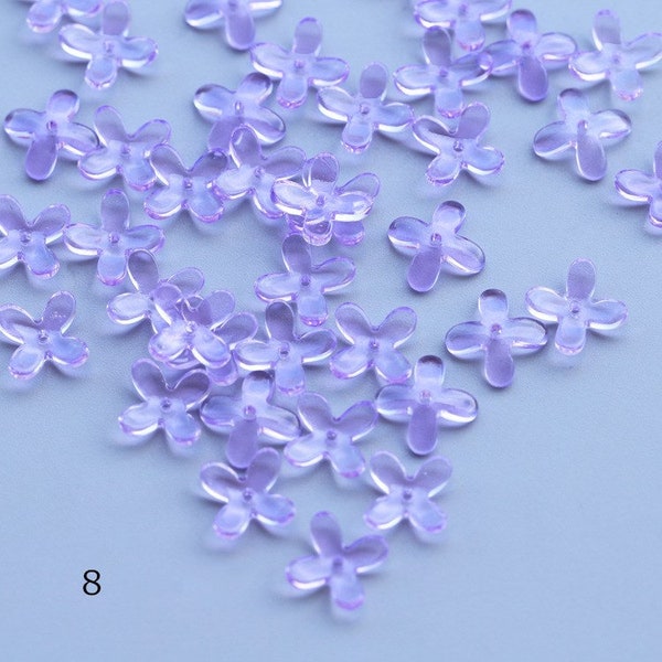 50PCS Multi Color Czech Glass Flower Petal Beads 12 mm Flower Petals Floral Glaze Beads Czech Charms Beads For Earring Necklace Bracelet