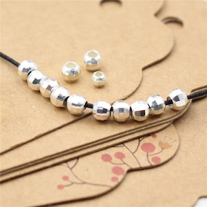 20pcs 925 Sterling Silver Spacer Beads, Bracelet Spacer, Necklace Bead, Flower Bead, Floral Bead, Bulk Spacer Beads,Jewelry Beads