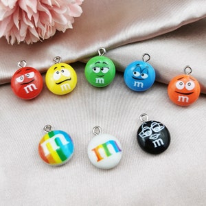 10/20 PCS Resin Charms, Resin Charm Pendant,Chocolate beans Charms,Jewelry Charms for Earring Making