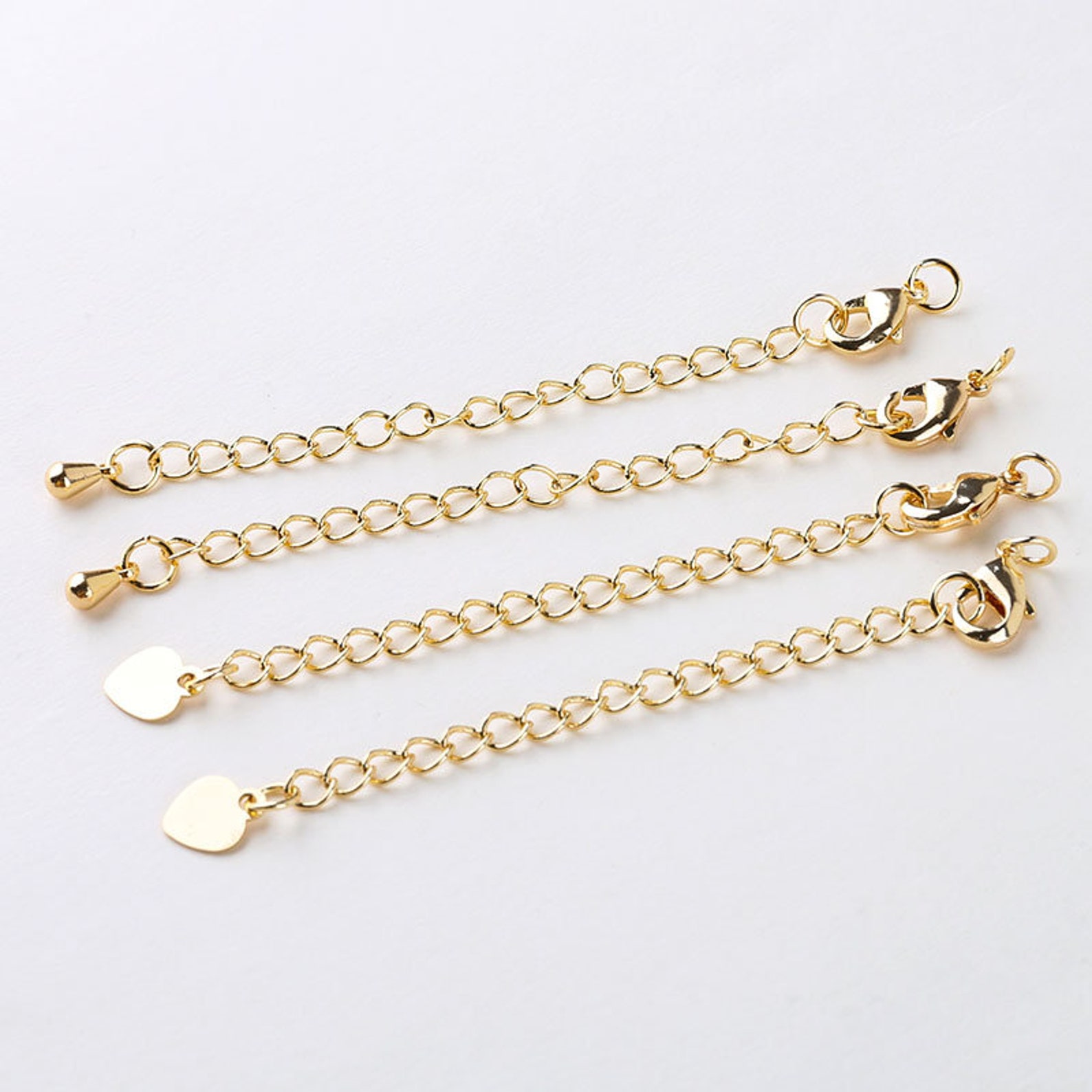 14k Sold Gold Necklace Or Bracelet Extender, Extenson Chan By