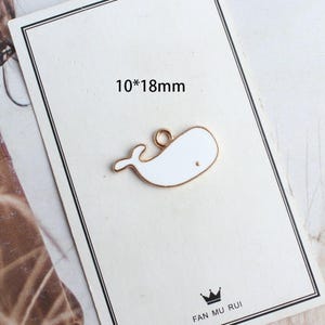10PCS Enamel Whale Charms , Alloy Charm Pendant, Shark Charms, Supply Charms,Jewelry Charms for Earring Necklace Making