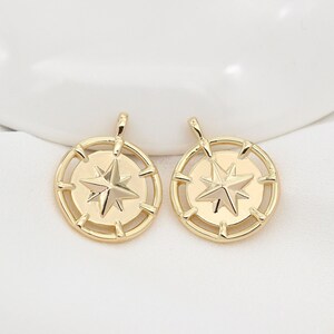 10pcs 14K Real Gold Plated Charms,Golden Charm Pendant,Nontarish Brass Charms,Earring Jewelry Charms,Necklace Charms