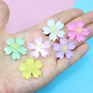 10/20/50pcs Hars Sakura Cabochon Versieringen Cabs DIY Decoratie voor telefoon case flat back diverse button haaraccessoires Oortelefoon