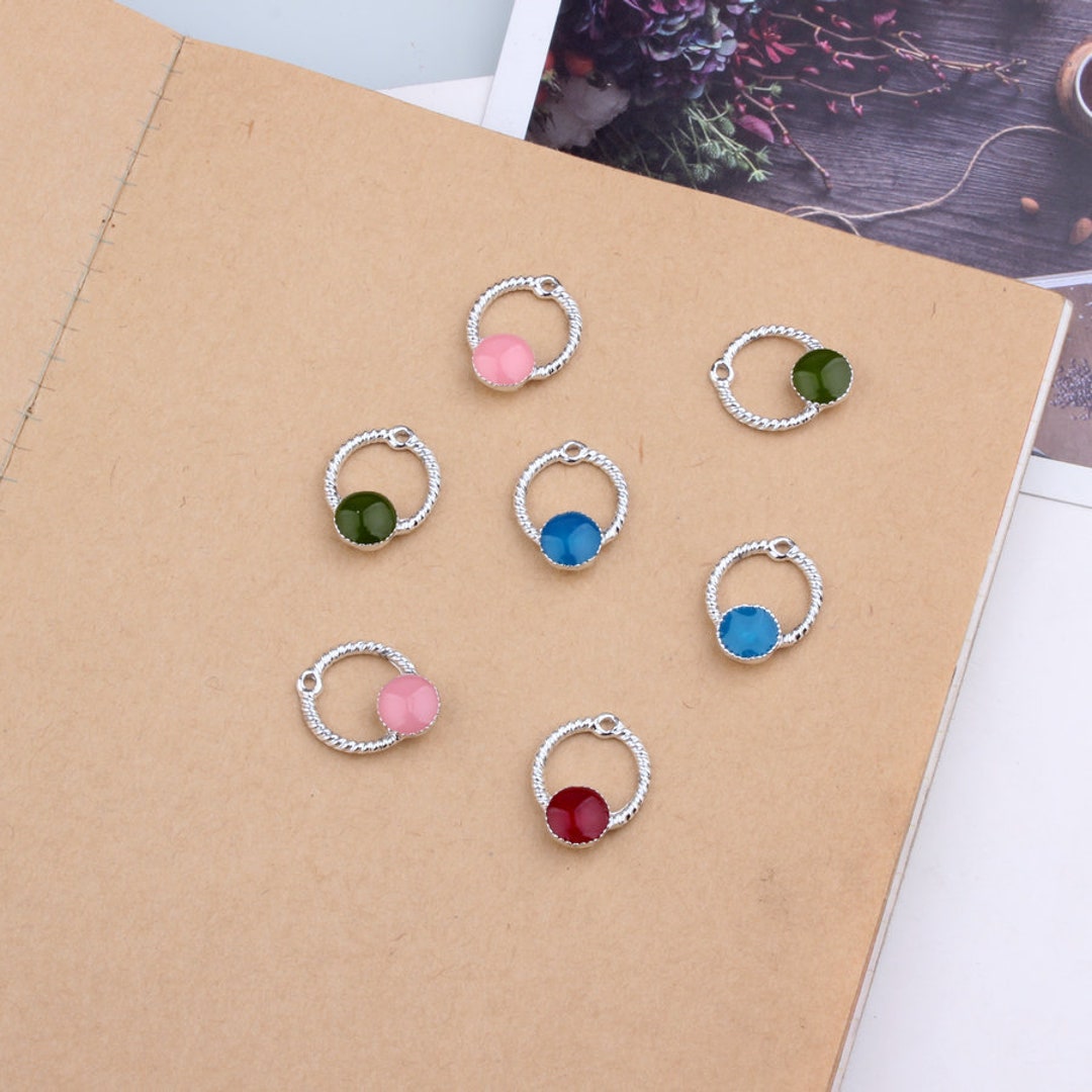 Alloy UV Plated Earring,earring Pendant,planet Earring Charms,jewelry  Earring Connector,charms for Earring Making,jewelry Supplies FQ0056 