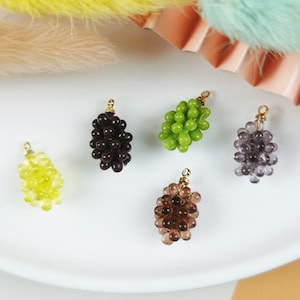 10/20 PCS Fruit grapes Charms,Resin Charm Pendant,Plastic Charms, Necklace Charms,Jewelry Charms for Earring Making,Necklace Making