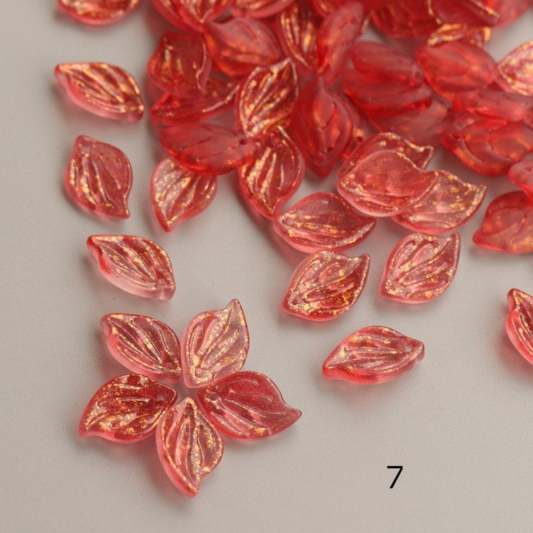 50PCS Czech Glass Flower Petal Beads 12x18 Mm Flower Petals Etsy