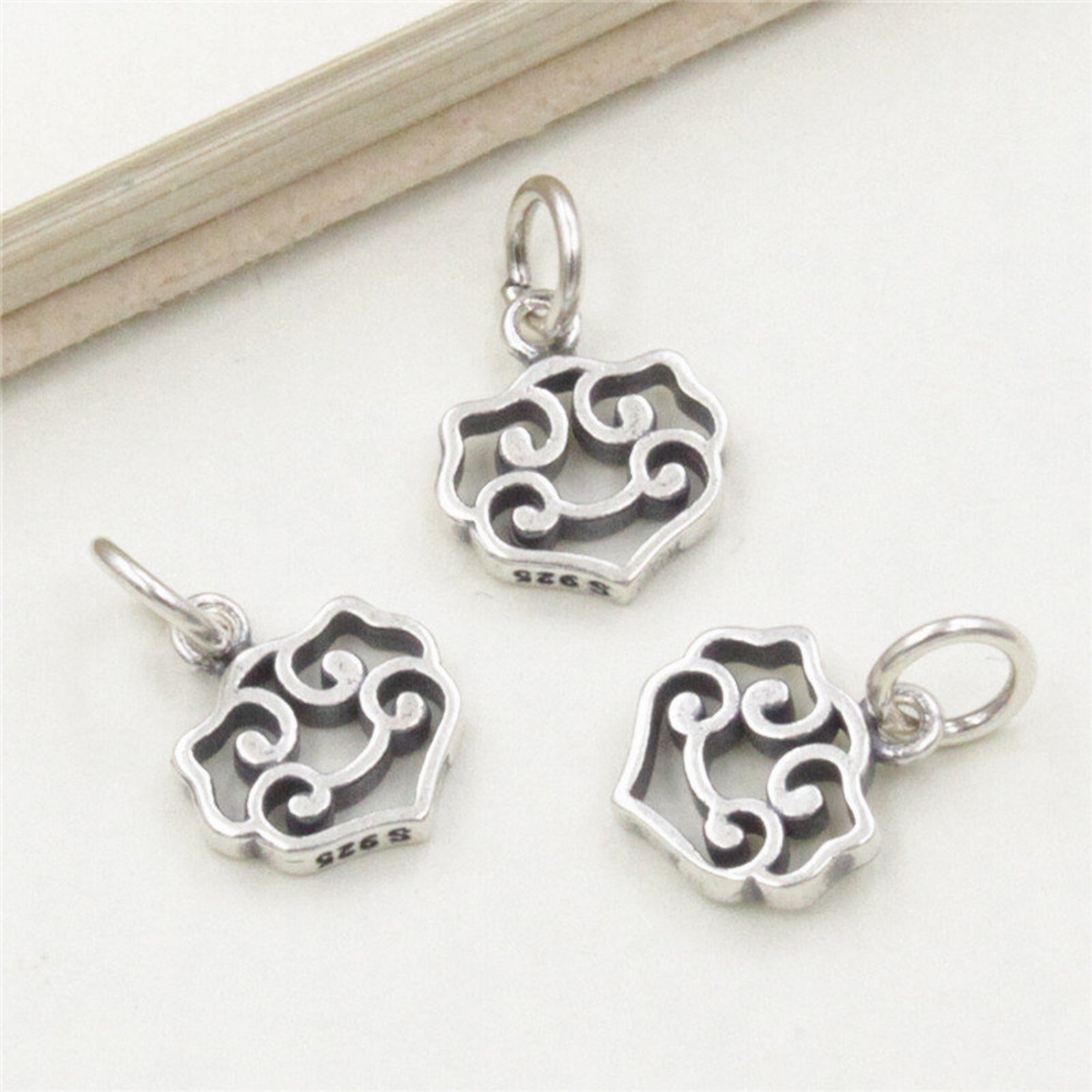 925 Silver lock Charm Connector PendantDIY handmade bracelet Etsy