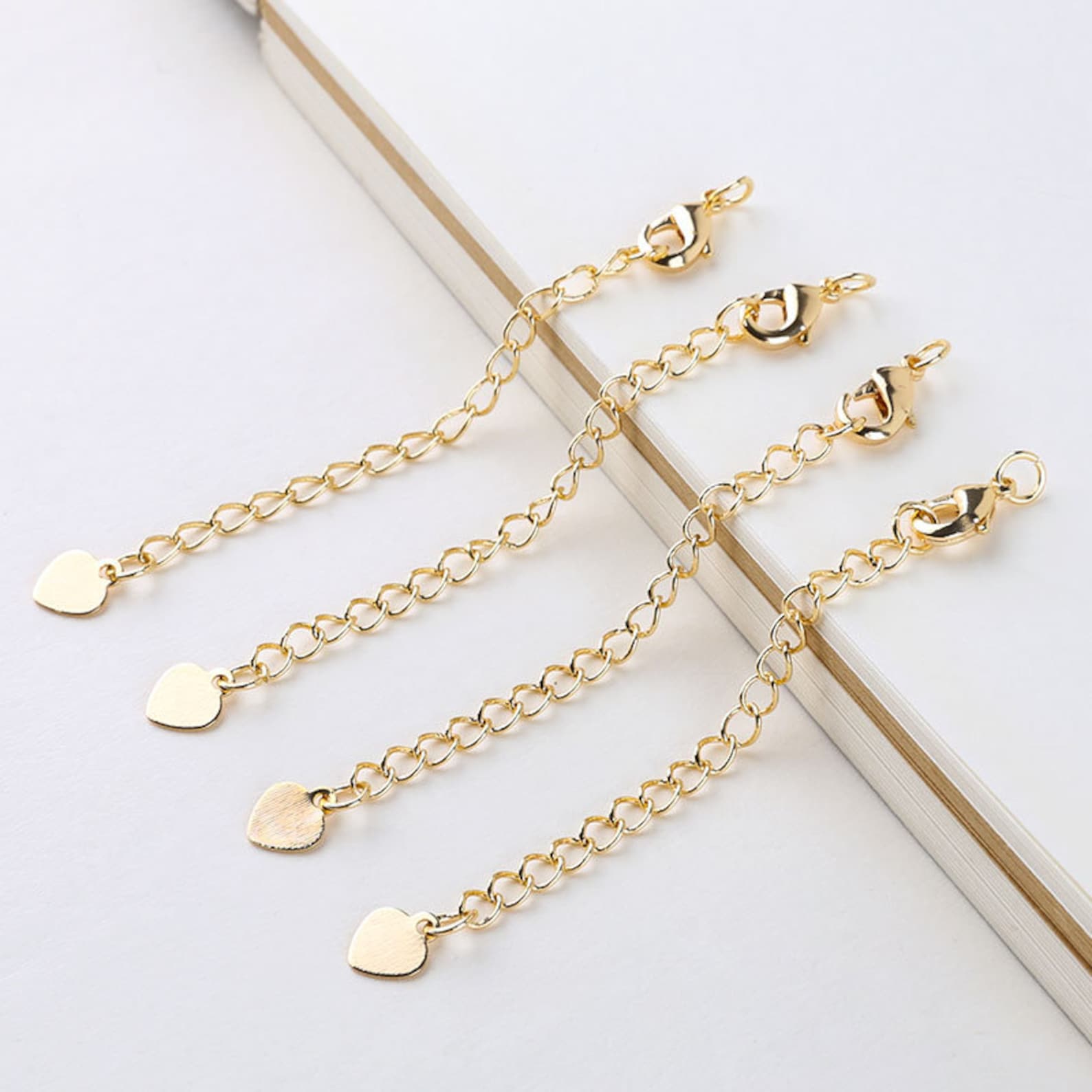 18K Real Gold Plated Chain Extender Necklace Extender - Etsy