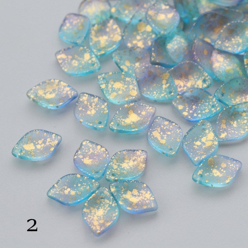 50PCS Czech Glass Flower Petal Beads 13x19mm Flower Petals Etsy
