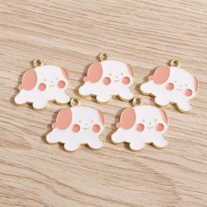 10PCS cartoon cute puppy Enamel Charms,Alloy Drip oil Charm Pendant,Tiny Creative Charm,Jewelry Charms for Earring Necklace Making