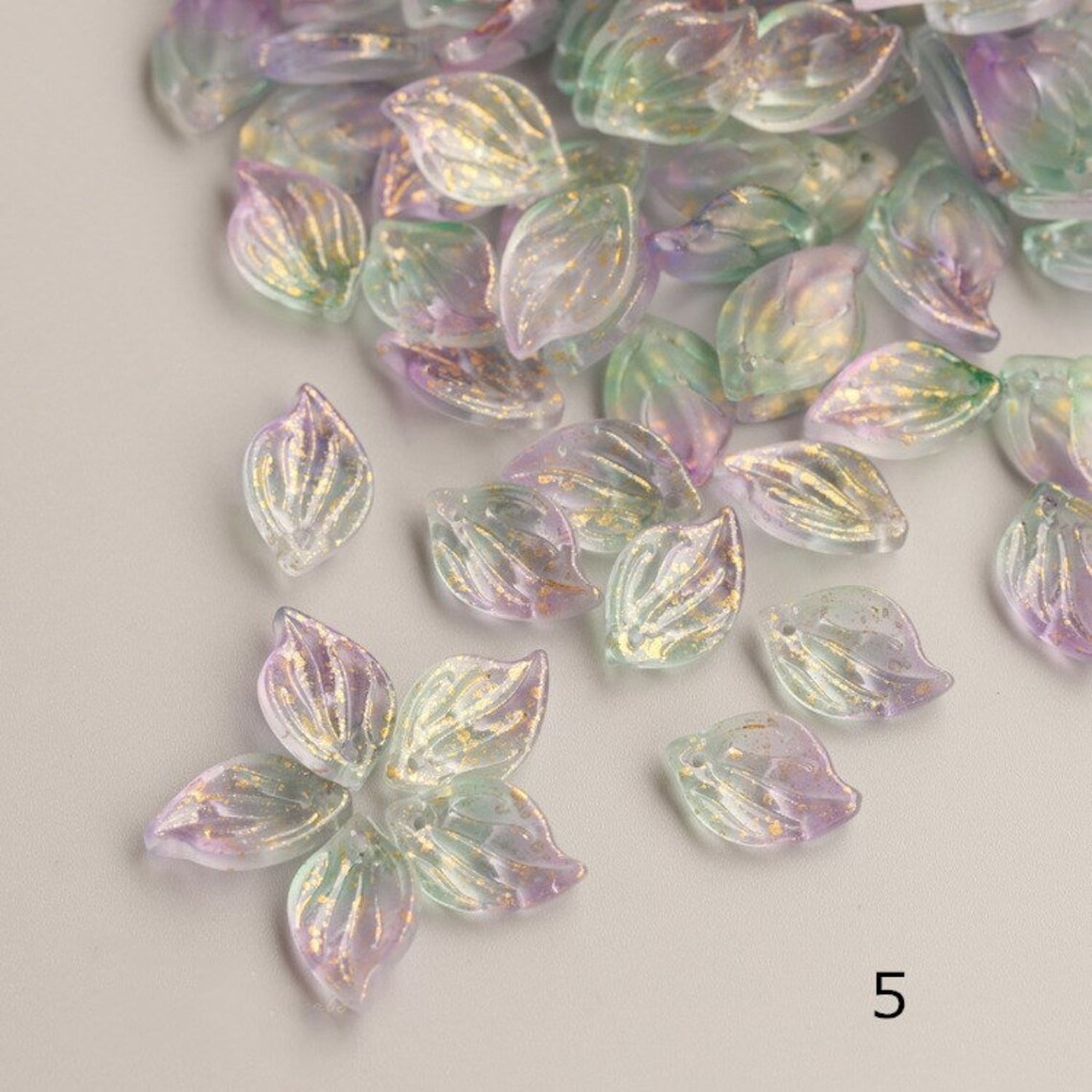 50PCS Czech Glass Flower Petal Beads 12x18 Mm Flower Petals Etsy