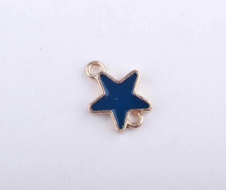 Small Charms Alloy Charm Pendant Earring Charms,Jewelry Charms for Earring Necklace Making 20PCS Enamel Star Charms