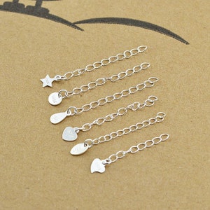 925 Sterling Silver Chain Extender, Necklace Bracelet Extender, Extension Chains