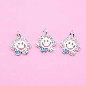 925 Sterling Silver Charms, Silver Tiny Flower Charm Pendant, Earring Charms,Necklace Charms, Necklace Pendant,Craft Jewelry Charm