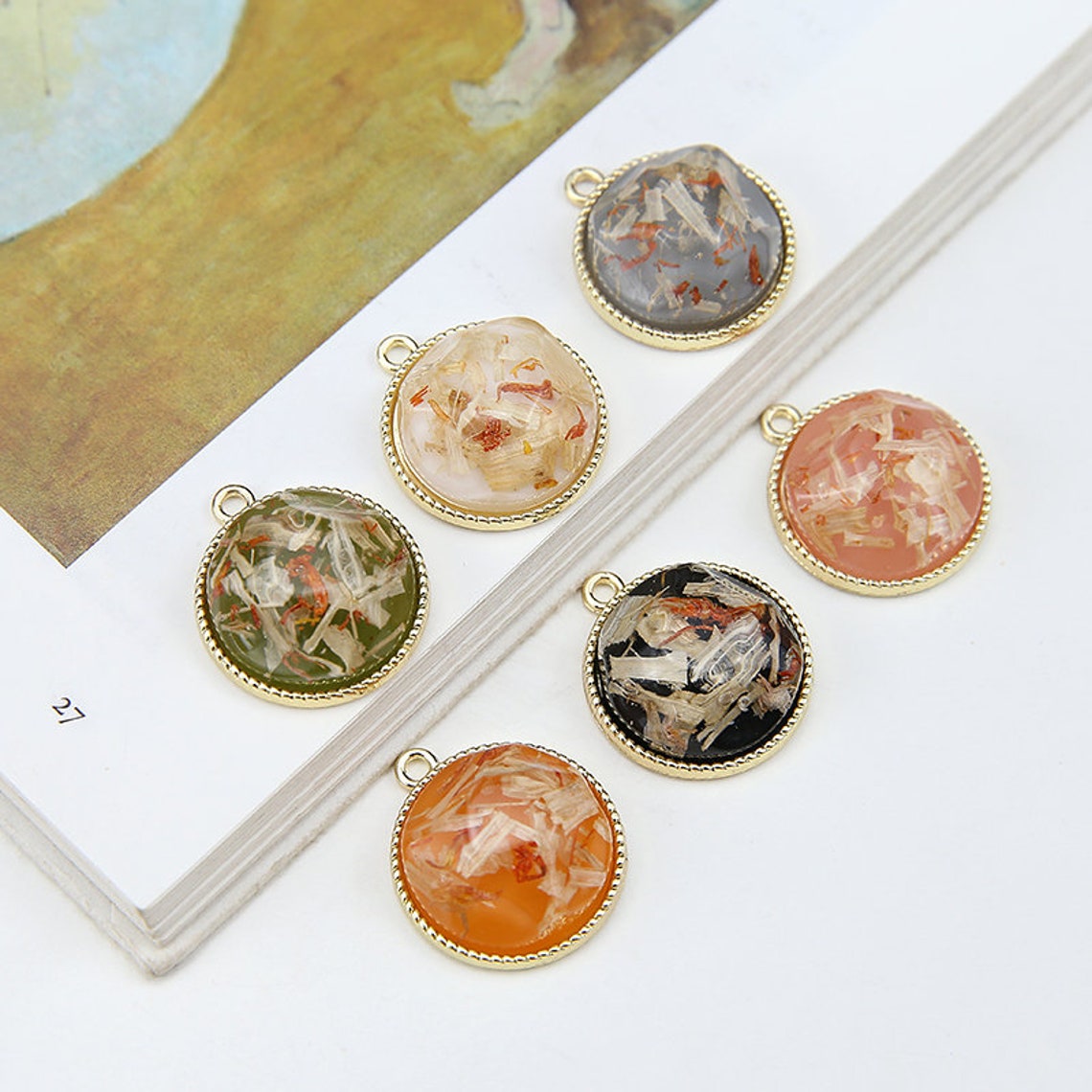 10PCS Resin Shell Charms Resin Charm PendantAcrylic Charms Etsy