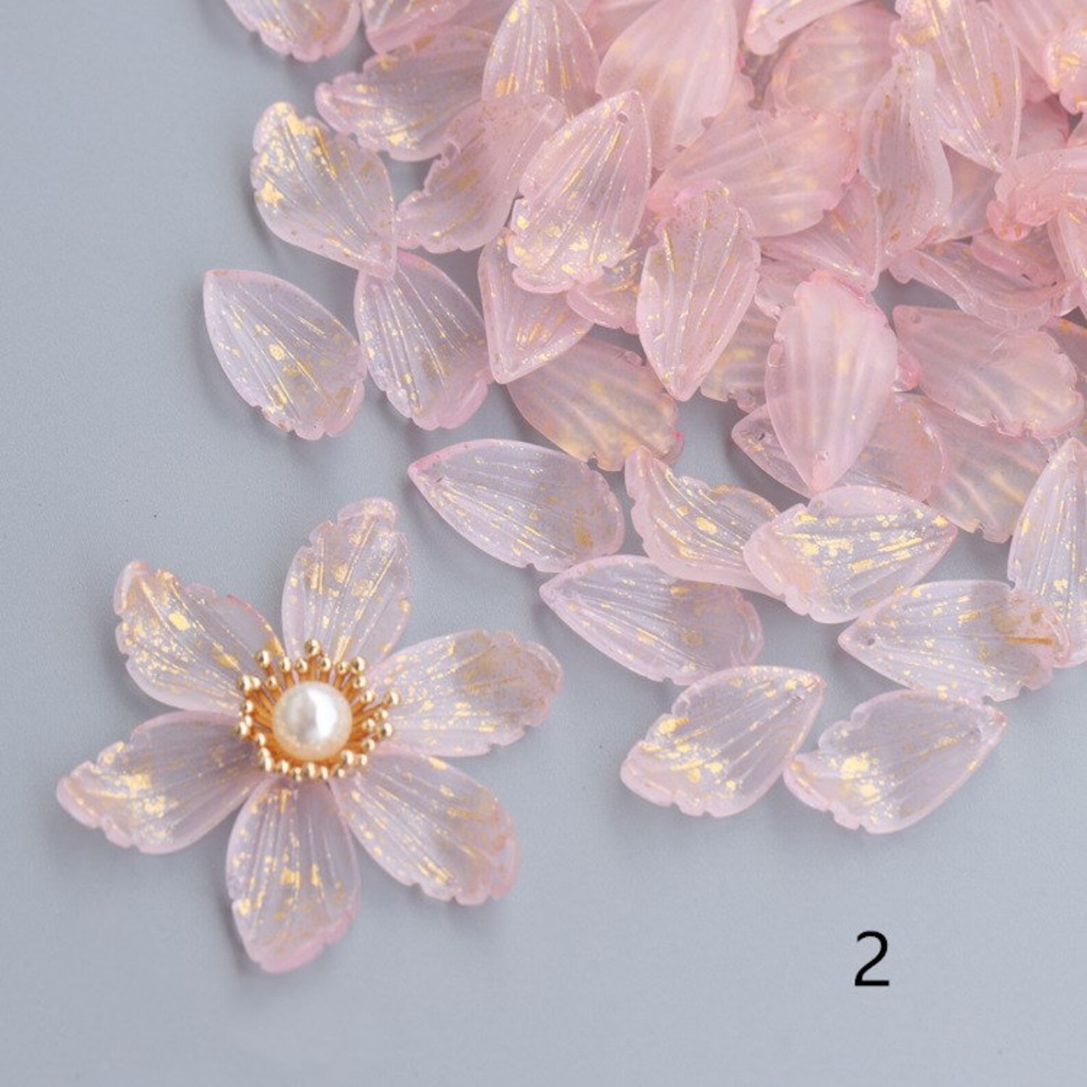 50PCS Czech Glass Lily Petal Beads Flower Petals Floral Glaze Etsy